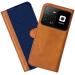 Knotyy Flip Cover for Lava Agni 3 5G (Blue, Brown, Dual Protection, Pack of: 1)