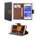 Fastship NOKIA 6.1 PLUS Flip Cover | Canvas Cloth Durable long life | Wallet Stylish Mercury Magnetic Closure Book Cover Leather Flip Case for NOKIA 6.1 PLUS - Black::Brown