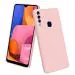 LIRAMARK Silicone Soft Back Cover Case for Samsung Galaxy A20s (Pink)