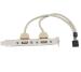 AdzMozi shivay Cable2 Port USB 2.0 Motherboard Rear Panel Expansion Bracket to IDC 9 Pin Motherboard USB Cable Host Adapter