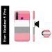 BUDDHU Horizontal Strips Hard Back Case with Mobile Holder, Pop socket for Realme 5 Pro