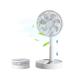 LUXURYTECH Desk Fan USB 10 Inch Table Fan with 4 Speeds Ultra Quiet Mini Personal Fans 2000mAh Rechargeable Battery Powered for Home Office Bedroom and Travel White