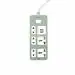 DOTCOM Slim 5 Way Extension Board and 2 USB Connector 5 Socket Extension Boards (White)