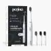 Perfora Electric Toothbrush 002 | AAA Powered 90 Days Battery Life | Ultra Soft Dupont & Vibrating Bristles | Smart Travel Power Toothbrush for Men Women & Kids | Moonstone White | 1 Brush & 4 Brush Heads
