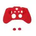 Microware Controller Case Cover with two Caps for XBOX ONE Controller Joystick, Red