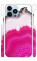 YAPZONE Cool Pink Agate Slice |Designer Printed Hard Back Cover for Apple iPhone 13 Pro Premium & Attractive Case for Your Smartphone