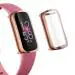 LIRAMARK Soft TPU Front Protection Case Cover for Fitbit Luxe Smart Watch (Rose Gold)