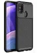 Golden Sands for Samsung M31 Case Back Cover Drop Tested Shock Proof Slim Armor Aramid Carbon Fibre Rugged TPU for Samsung Galaxy F41 Mobile, Black