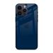 Qrioh Royal Navy Glass Case for Apple iPhone 14 Pro Max