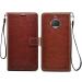 RUPELIK Motorola/ Moto G5 Plus Vintage Leather flip Case Cover| Inside TPU with Card Pockets Wallet Stand Magnetic Closure 360 Degree Complete Protection Vintage Flip Cover for Motorola/ Moto G5 Plus - Brown