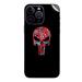 GADGETSWRAP Printed Vinyl Skin Sticker for iPhone 15 Pro Max - Punisher Skull Guns