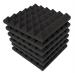 YGM Acoustic Foams Charcoal Black Pyramid Soundproofing Studio Acoustic Foam 1X1 ,Set Of 6