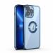 Clickaway Apple Iphone 14 Max Premium HD New Electroplated Logo View Series Anti Yellow Case Camera Protection (Blue)