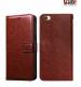 SCARDY OPPO A71 BACK COVER / LEATHER FLIP COVER / BROWN COLOR