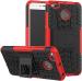 Empire Accessories Mi 4 Red Plastic, Polycarbonate Shockproof Kickstand Back Case Cover