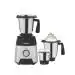 Borosil Silverline Mixer Grinder, For Wet/Dry Mixing & Grinding, 750 Watts, 3 stainless steel Jars (400 ml Chutney Jar, 1.5 L Blending Jar, 1.2 L Dry/Wet Grinding Jar), Mixie For Kitchen,