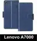 Sbms Lenovo A7000 Blue Artificial Leather Shock Proof Flip Cover
