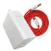MMAK 100W SUPERVOOC Power Adapter Super Fast Charger Compatible for Oneplus 12/12R/12 PRO/ 11/ 11R/ Nord CE4/Nord 3/ Oneplus 9 / 9R/ 9 PRO/10 (White) (100W Supervooc W. Red Cable)