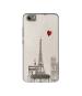 Casotec Paris Red Heart Design Printed Silicon Soft TPU Back Case Cover for Micromax Canvas Juice 4G Q461