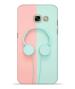 Bhaicover Samsung Galaxy A5 2017 Poly Carbonate 3D Printed Headphones Pink And Blue Mobile Phone Back Cover Case