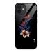 COVERS CART - Single Painted Flower Glass Back Case for iPhone 12
