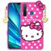 Lejaao Realme C3 Hello Kitty Soft Pink Rubber Mobile Back Cover