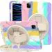 ProElite Rugged 3 Layer Armor case Cover for iPad Pro 11 inch 2022 4th Gen with Pencil Holder, Shoulder Strap and Kickstand, Rainbow