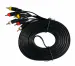 Upix Premium 3RCA Male to 3RCA Male Audio Video Cable 9.1 Meters (30 Feet), Compatible for TV, LCD, LED, DTH, DVD, VCR