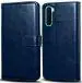 CASECRAFT OnePlus Nord, Model AC2001, AC2003 Blue Rubber, Artificial Leather And Silicon Dual Protection Mobile Back Cover