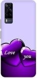 GOLDALPHA Purple Plastic Back Cover For Vivo Y51A