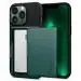 Spigen Slim Armor CS Midnight Green Polycarbonate, Thermoplastic and Polyurethane Card Slot Back Cover Case for iPhone 13 Pro 7.66 x 15.18 x 1.38 cm