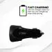 iAir 2.4A Dual USB Port Fast Charging Car Charger with Micro USB Cable Compatible with All Smartphones, Cellular Phone and Tablets, C2_Black