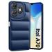 Fashionury Back Cover for Itel A70 | Compatible for iTEL A70 Back Case Cover | Matte Soft Case | Liquid Silicon | Puff Case for Itel A70 with Camera Protection | (Blue)