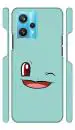 YAPZONE Funky Smiley Eye Blink Emoji Sky Blue Background (for Girls) |Designer Printed Hard Back Cover for Realme 9 Premium & Attractive Case for Your Smartphone