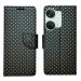 A D Enterprises Black Dot Flip Cover for OnePlus Nord 3 5G | Magnetic Case | Shock Absorbent | Flip Cover OnePlus Nord 3 5G