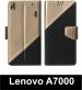 Sbms Lenovo A7000 Black Artificial Leather Shock Proof Flip Cover