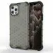 Gorilion Back Case Cover For Apple iPhone 12 (Honeycomb Design) - Black