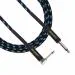 Kadence Guitar Cable 10ft(3MTR) Electric Instrument Cable Bass AMP Cord for Electric Guitar, Bass Guitar, Electric Mandolin, Pro Audio (Right Angle to Straight) TRS 6.3mm jack/Jack 90o