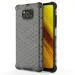 Accessories Kart Poco X3 Pro Black Polycarbonate Honey Comb Hard Case With Edge To Edge Boom Case