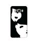 Casotec Panda Drawing Design Printed Silicon Soft TPU Back Case Cover for Samsung Galaxy J7 (2016)