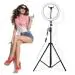 Professional LED Ring Light with Tripod Stand for Mobile Phones & Camera, 3 Color Temperature Mode Dimmable Lighting for Photo Shoot YouTube Video Shooting