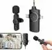 IBS 3 in 1 Microphone Wireless Clip Mic, Wireless Lavalier Microphones, Clip-on Microphone(Aisizo, for Smartphone, Laptop, Video Recording YouTube Live Stream