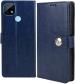 Cowboy Oppo A15, Cph2185, Oppo A15S, Cph2179 Blue Artificial Leather, Silicon Flexible Back Cover - Button-Vin107