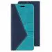 ClickCase Trendy Dual Shade Series For Samsung Galaxy S20 Fe 5G Sky and Navy Blue Faux Leather Mobile Wallet Flip Cover