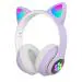 Tubes K8 Kids Headphones V5.3 With Mic For Cat Ear Bluetooth, Foldable Over On Ear Purple