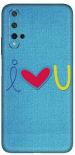 instyler Huawei Honor 20 Matte Vinyl Love Printed Mobile Skin Sticker with Scratch Resistant Lamination