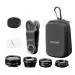 Adcom Black 5 In 1 Mobile Phone Camera Lens Kit For Compatible With All Iphone And Android Smartphones