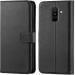 Tingtong Flip Cover Back Case for Samsung Galaxy A6 Plus | Leather Finish | Inbuilt Stand & Pockets | Wallet Style Flip Back Case Cover for Samsung Galaxy A6 Plus (Black)