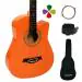 Medellin Acoustic Guitar (with guitar learning course) Neon Orange (Combo, Strings, Bag, Picks and guitar course)