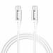 ERD UC-117 USB Type-C to C Braided Data Cable, 65W Super Fast PD Charging, High-Speed Data Transfer, Durable 1m Long, Compatible with USB-C TO C Devices, Laptops, and More, White